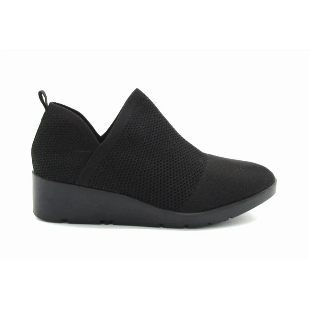 Taryn Rose Kabe Knit Wedge Ankle Booties Black Comfort‎ Shoes Womens Size 9
